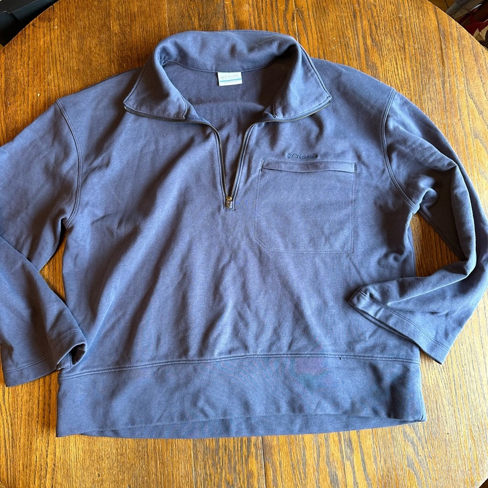 Columbia Dark Purple Quarter-Zip Fleece